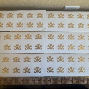 CREED Brown logo decorative gift wrap, stickers, royal plums, gold